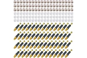 LOOTICH Śruba Mocująca Mimośrodowa Krzywka Ø14,7mm i Śruby Kołki Mocujące M6x32mm z Wstępnie Włożonymi Nakrętkami M6 do Łączenia Szafek Flat Pack Łącznik Czarny (Zestaw 100)