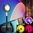 Sunset Lamp Sunset Projection Lamp with USB Uittenrbr Ufo Sun lamp Light 3 Colors in 1 180 Degree Rotation, Halo romantic visual LED Sunlight night lights for Room Crystal Decor (Rainbow Pink Sunrise)