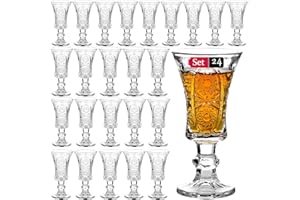 JAIEF Bicchieri Amaro | Bicchierini Liquore 4.5cl, vetro senza piombo, trasparente e pesante