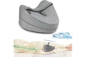 LITSPOT Poduszka na kolana dla osób śpiących na boku, ergonomiczna poduszka na nogi, pianka z pamięcią kształtu, poduszka do spania na boku z chłodzącą poszewką, ortopedyczna Poduszki pod nogi