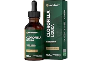 HORBÄACH Clorofilla Liquida 100ml | Erba Medica Pura in Gocce | Integratore Vegano | Alto Dosaggio e Senza Conservanti | Sapore Menta | Liquid Chlorophyll | Horbaach