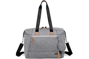Dikaslon Borsa fasciatoio per neonati, borse fasciatoio grandi mamma e papà, elegante borsa da viaggio con porta ciuccio e fasciatoio
