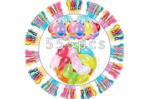 wenweo 555 Bunte Wasserbombe, 5 Sekunden Schnelles Befüllen, Wasserballons Selbstschließend Ohne Manuelles Verknoten, Wasserballons die Den Ganzen Sommer über für Abkühlung Sorgen