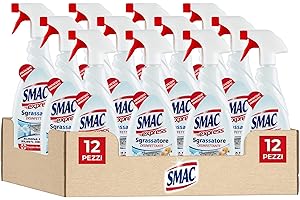 Smac Express - Sgrassatore Disinfettante, Detergente Spray Multisuperficie con Azione Sgrassante e Antibatterica, 650 ml x 12 Pezzi