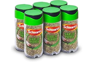 Schwartz Garlic Pepper 45 G | Jar | Pack of 6 | A Blend wit Garlic, Black Pepper & Bell Peppers | Versatile Cooking Ingredient