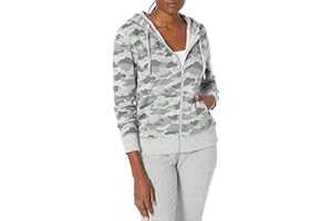 Amazon Essentials Kobiety Bluza z kapturem z polaru French Terry na zamek błyskawiczny (dostępna w wersji Plus Size)