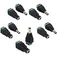 Poppstar DC Adapter 5.5 x 2.5 mm (5 x Male / 5 x Female) to 2-Pin Terminal Block for LED Strips, LED Lighting, CCTV Camera an