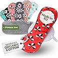 Organic Cotton Reusable Sanitary Pads for Light & Heavy Flow (S+M+L+XL, 7-Pack); High-Temp Washable Period Pads for Women Made in EU; Non-Irritating, Soft Reusable for Comfortable Care