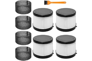 DianSung HEPA-filtertillbehör för DEWALT DCV501HB / DCV5011H dammsugare reservdel, tvättbar och återanvändbar, 4 st filterbyt