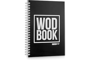 PROFIT ACCESSORIES Wodbook Workout Journal for Athletes - Wod Logbook - Exercise Planner - Cross Training Tracking Diary - Wod Book / Track 200 Wods,130 Benchmarks