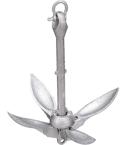 Ancora Ad Ombrello Pieghevole In Acciaio Zincato - Peso 1.5kg Per Barche E Piccole Imbarcazioni