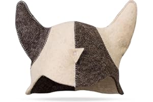 SHSH trade group Wolle Saunahut Wikinger Finnischer Saunahut - Banya Hut für Herren Saunamütze Filz Saunahut für Herren (Wikinger)