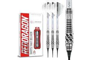 RED DRAGON Askari 18g o 20g Softip Tungsten Darts con Voli e Albero