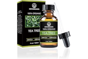 MINDBREAKER Olejek eteryczny z drzewa herbacianego – 100% czysty i naturalny terapeutyczny, najlepszy zestaw upominkowy dla mężczyzn i kobiet, 120 ml