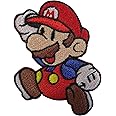 ELLU Mario Patch Embroidered Badge Super Mario Bros Game Iron Sew On T Shirt