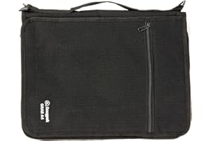 Snugpak Grab A4 WGTE - Weather-Resistant Heavy Duty Polyester Travel Document Organiser with Zippered Compartments, Stationery Pockets - Portable Document Organiser with Detachable Strap - Black