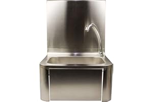 AIRBRUSH CITY GMBH Handwaschbecken Waschbecken Hygienebecken Kniebedienung 40x56x34cm Edelstahl