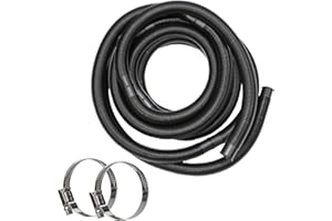 HAF® Hochwertiger Pool Schwimmbadschlauch 38mm Schwarz 1 Meter für Garten & Schwimmbad | Solarschlauch inkl. 2X Edelstahl Schlauchschellen | Poolschlauch | Pumpenschlauch - Qualität: Made in Germany