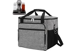 COVERQUE Carrying Case for Bartesian Cocktail Machine, Insulated Cocktail Maker Travel Bag with Pocket for Bartesian Cocktail Capsules, Straw Accessories, Gray