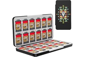 TiMOVO 24 Game Card Case for Nintendo Switch OLED 2021/Switch/Switch lite, 24 Game Holder Cartridge Case for Switch Game Cards and 24 SD Cards, Compact & Portable Game Storage Case Box, Wolf