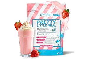 ‎OFFSET NUTRITION OFFSET Nutrition Abnehm Shake Strawberry Bay [nur 208 KCAL pro Shake] - 28 Portionen | Mahlzeitersatz | Diät Shake mit 24 Vitaminen & Mineralien | Glutenfreie Trinkmahlzeit