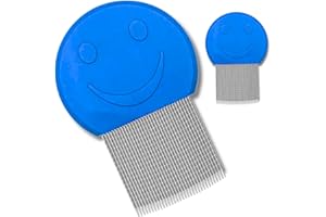 ONE HEAL Peigne Anti Poux | Anti Lentes & Œufs | Acier Inoxydable | Enfant Adulte Bébé | Dents Fines Métal pour Cheveux Fins Épais Bouclés | Élimine Parasites Naturellement | Anti Puces Tiques Chien et Chat