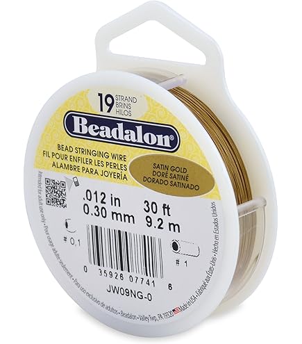 Alambre Cableado 49 Hebras 0,38 Mm - Beadalon - Acero Inoxidable - Blanco X9,2m - Perles & Co
