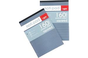 EASTLIGHT PREMIUM EASTLIGHT A4 5mm Squared Ruled Pad 80gsm 160 Pages - (Pack of 2)