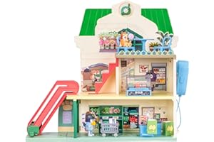 Bluey Supermarket Playset, 3 Different Levels With Exclusive Bluey and Bingo Figures. Includes Working Escalator, 24 Sounds and 15+ Play Pieces Plus Fun Intercom, Over 40cm (15") Tall.