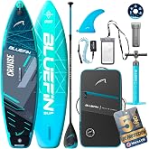 Bluefin Cruise 10'8 Inflatable Paddle Board | Premium Sup Bundle and Accessories | Non-Slip Lightweight Pad | 6" Thick Off-Ro
