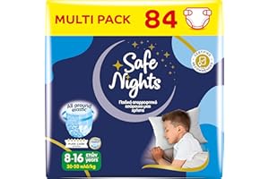 Babylino Safe Nights Boy, chłonne majtki nocne dla dzieci 8-16 lat (30-50 kg), 84 sztuki