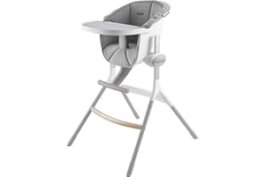 BEABA BÉABA - Up and Down III - Baby High Chair - Food Chair For Baby and Children - Adjustable to 6 Different Heights - Ergonomic - Removable Tray Table - Sturdy Materials - French Made