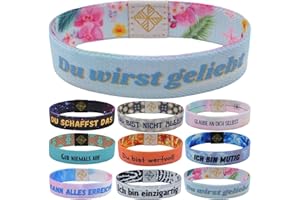 BRANDS2LOVE GLAUBENSBAND Größe M Motivations-Armbänder mit Glaubenssätzen - Glücksbringer Armband, Freundschafts-Armband und Energiearmband - geeignet für Kinder, Damen, Herren - perfektes Mitbringsel