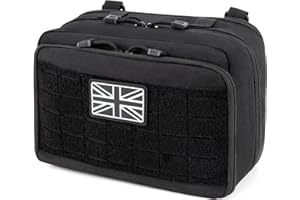 Jueachy Tactical Molle Pouch Large Admin Bag Utility Tool Pouches Molle Attachment EDC Pouches Expandable Molle Pouches for Hiking Hunting Organizer Medical Pocket Patch Included