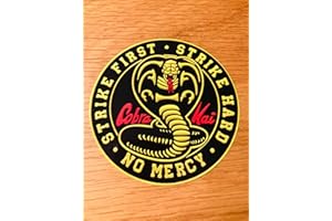 STICKERVERTICKER Cobra Kai Strike First Strike Hard NO Mercy Mi442 - Pegatina para karate