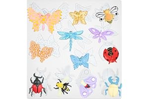 musykrafties Insectos Silicona Decoración Tartas Molde para Fondant Tartas,Cumpleaños de la Magdalena,Polímero Flexible Manualidades Resina Epoxy,Hacer Joyas,Incluyen Mariposas Libélulas Abeja