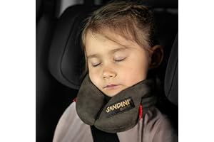 SANDINI SleepFix® Kids Outlast® – Child neck pillow/Neck cushion with support function and temperature regulation – Child seat accessory for car/bike/travel – Prevents tilting of the head (Grey)