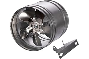 LIRAST Ø 200mm Estrattore d'Aria in Metallo per Tubo - Ventilatore Assiale per la Ventilazione Industriale