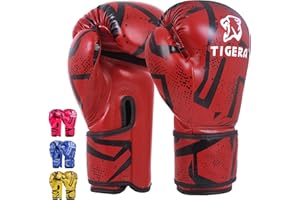 ‎TIGERA Tigera Kinder Boxhandschuhe | Kickboxen, Muay Thai Sparring, Training | Boxsack - Sandsack | Kampfsport, Punchinghandschuhe Coachinghandschuhe für Jungen, Mädchen