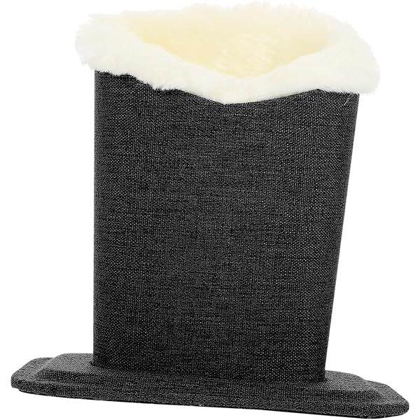 Porte-Lunettes En Tissu Noir à Poser - Support Élégant Pour Lunettes De Vue Et Soleil - Dimensions 12.5 X 11.7 Cm - 3