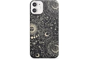 CASE WAREHOUSE Suns & Zodiac Charts Astrological Slim Phone Case for Iphone 11 TPU Protective Light Strong Cover with Zodiac Vintage Stars Space Moons