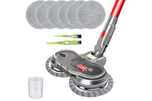 Italdos Zmotoryzowana szczotka do mycia podłóg Turbo kompatybilna z Dyson V7 V8 V10 V11 V15 odkurzanie lawy polerowanie podłogi marmur drewno wraz ze ściereczką z mikrofibry