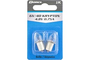 Dorcy 6-Volt/4D-4.8-Volt, 0.75A Bayonet Base Krypton Replacement Bulb (41-1663), Blue, 2-Pack