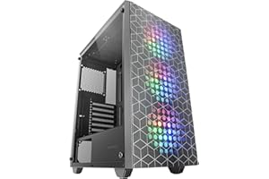 Mars Gaming MC-MAG, Boîtier Gaming ATX, Panneau Latéral Verre Trempé, Double Grille Magnétique Anti-poussière Frontale + Supérieure, 3 Ventilateurs FRGB 120 mm, Refroidissement Liquide 360mm, Noir