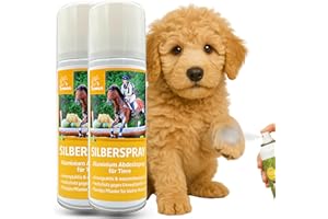 EMMA Spray de plata para caballos I Spray protector de heridas para animales I Spray de plata para perros y gatos I Spray de plata de aluminio I Desinfección Yeso en spray I Cuidado y desinfección 2*200ml