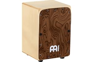 Meinl Percussion Mini Cajon Trommelkiste - Geschenkidee für Musizierende - Deko Geschenk für Kinder und Erwachsene - Schlagfläche Burl Wood (MC1BW)