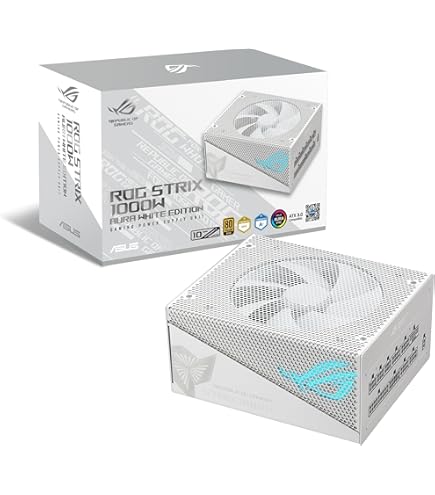 ASUS ROG Strix 1000W White Platinum PSU - Fully Modular, ATX 3.1