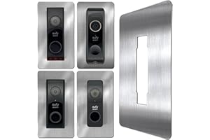 Baron Design | Edelstahl Blende | Zubehör für Eufy Videotürklingel/Video Doorbell | E340, 2K HD, S330, C30, C31, Slim | Halterung, Schild, Platte für Klingel