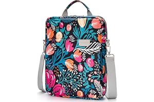 molshine Multi-purpose 11 Inch Tablet Sleeve Shoulder Bags,Handle Carrying Case for iPad Pro M4 10/9/8/7th,Air M2 5/4th 10.9",Samsung Galaxy Tab S8/S9,Trolley Sleeve Design(Tulip)