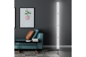 YOSION 24W LED Stehlampe, Modern Minimal Design Ecklampe, 160cm Stehleuchte für Lesezimmer, Wohnzimmer, Schlafzimmer - (Weiß)